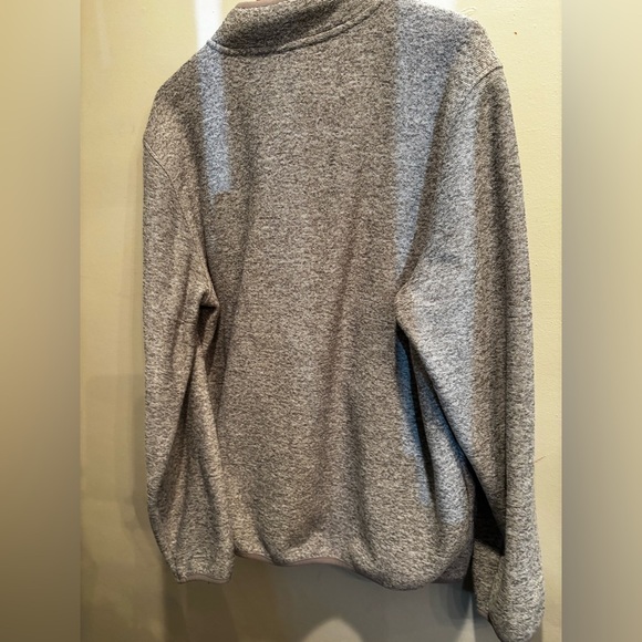 Eddie Bauer Men's Heather Gray Zip-Up Sweater large winter fall neutral basic - Picture 11 of 14